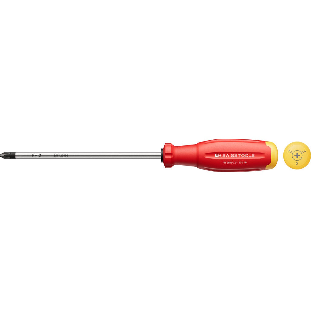PB Swiss Tools Phillips screwdriver PB 38190 SwissGrip Evo size 2 150 mm
