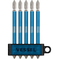 Vessel VESSEL Double-Headed Gosai Bit Galaxy Blue 5-Pack +2×110mm  (for vessel usb screwdrivers)