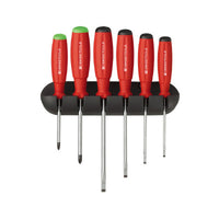PB Swiss Tools PB 8245.CBB Slotted/Pozidriv Screwdriver Set  6-Piece