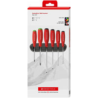 PB Swiss Tools PB 8245.CBB Slotted/Pozidriv Screwdriver Set  6-Piece