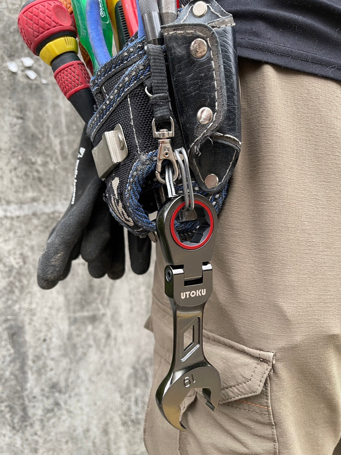 Full set of 7-piece UTOKU patent precision 120-tooth anti-skid tooth ratchet/mely-opening wrench-Made in Taiwan