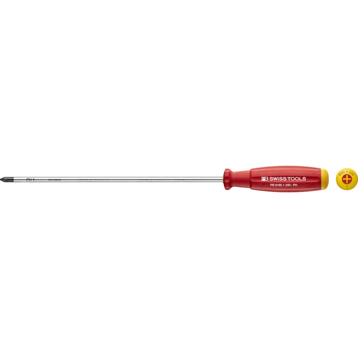 PB Swiss Tools  8190.1-200
SwissGrip screwdriver Phillips size PH1, extra long