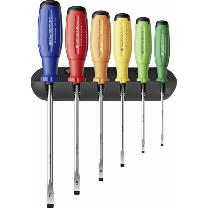 PB Swiss PB 38240.H RB SwissGrip Evo Screwdriver Set for Slotted, Pieces 6