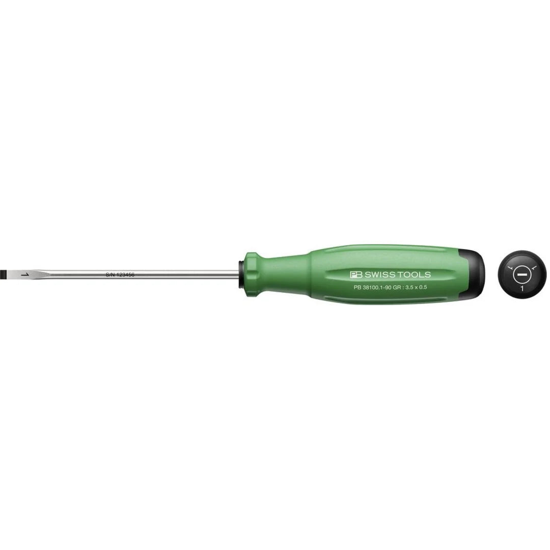 PB Swiss PB 38100.1-90 GR SwissGrip Evo Slotted Screwdriver - 3.5mm