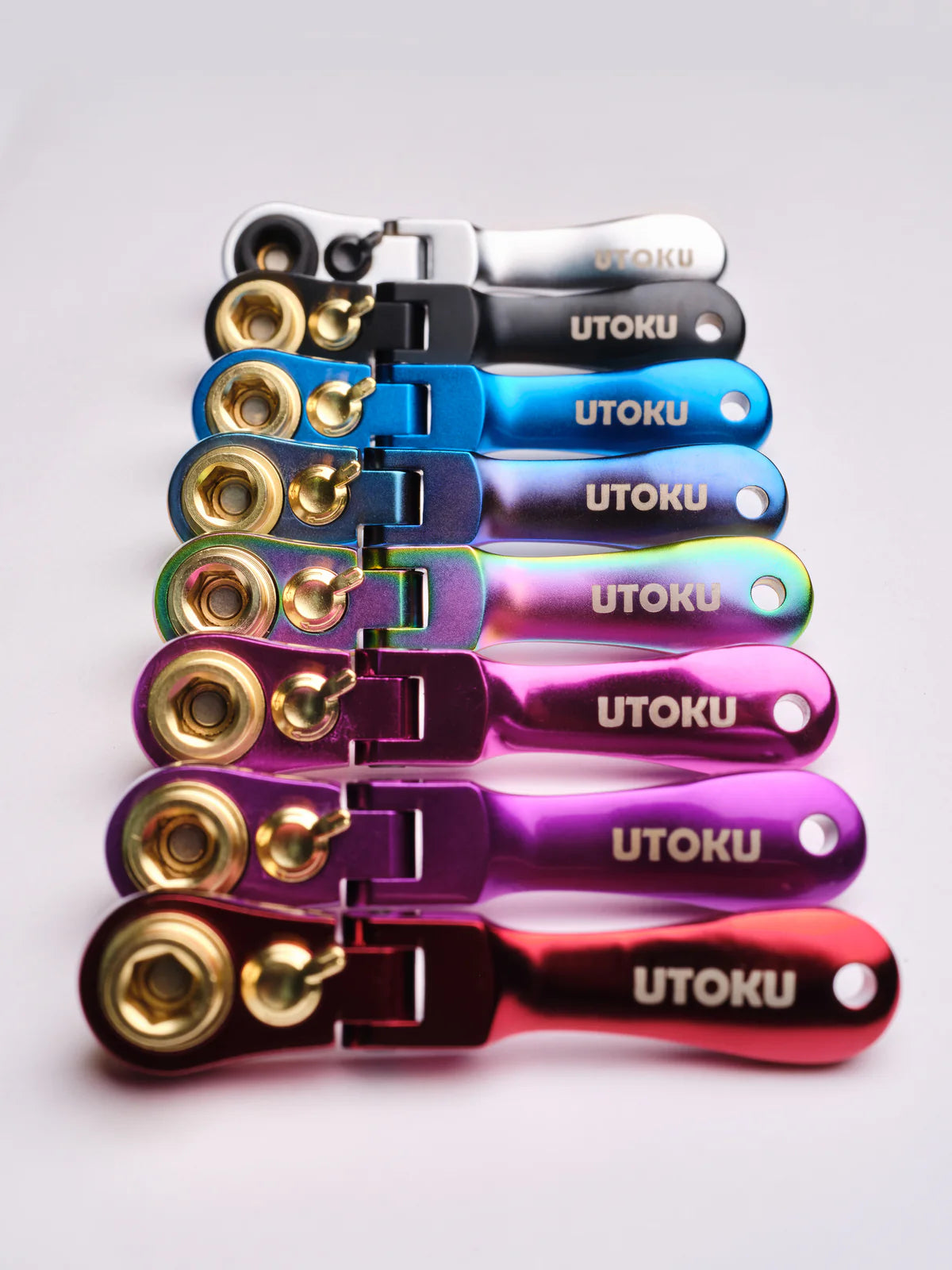 UTOKU TOOLS mini ratchet - New Indigo Titanium Plated