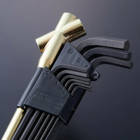 WISE × FUJIYA KUROKIN Ball-End Hex Key Set with Extension Handle 9pc, WLB-2300-BG