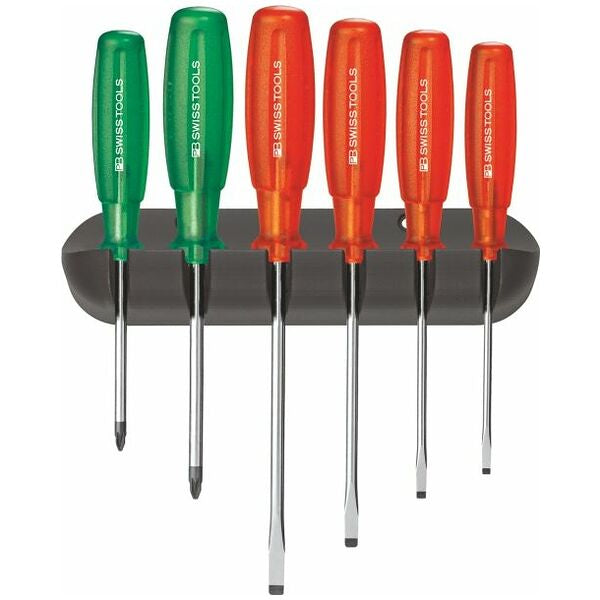 PB Swiss Workshop screwdriver set for slot-head and Pozidriv 4/2