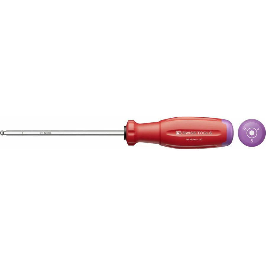 PB Swiss PB 38206.5-140 SwissGrip Evo ball point screwdriver Hex 5 mm