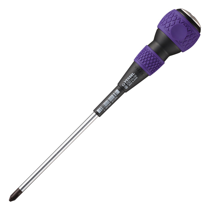 Vessel Ball-Grip Tang-Thru Screwdriver No.230(Ph No.2 x 150)