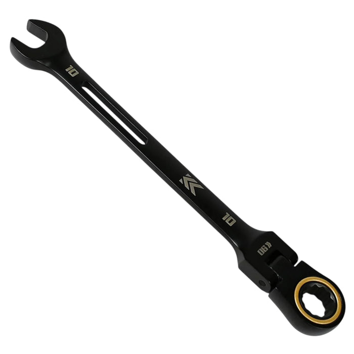 Fujiya Kurokin Flex-Head Ratchet Wrench Black Gold 10mm CWL-10-BG