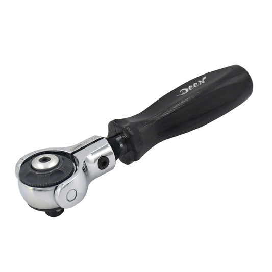 DEEN 1/4 Drive Stubby Swivel Head Ratchet