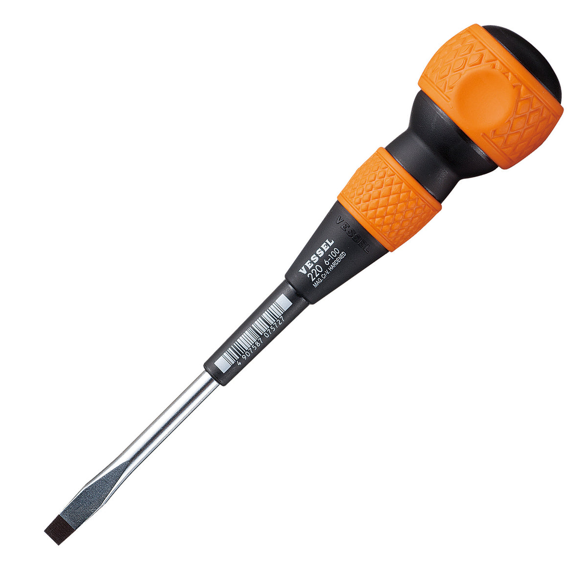 Vessel Ball-Grip Screwdriver No.220(Slotted 6 x 100)