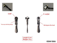 UTOKU TOOLS mini ratchet - New Indigo Titanium Plated