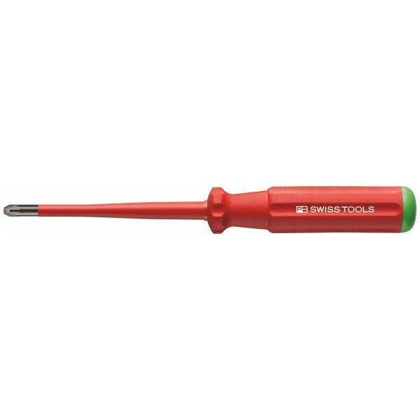 PB Swiss Slim electrician’s screwdriver for Pozidriv 2 , Classic fully insulated.