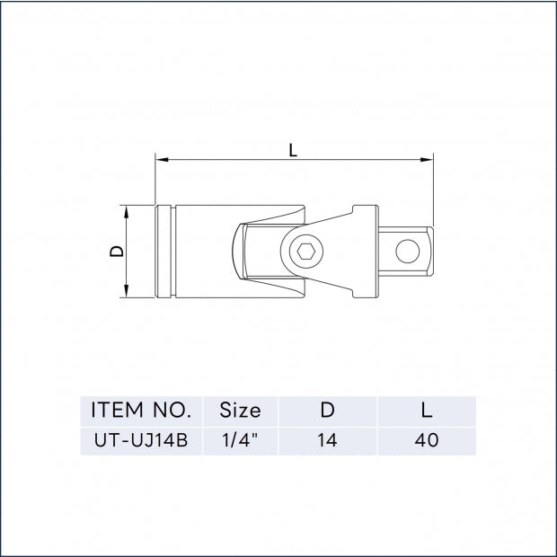 Utoku Tools 1/4" square universal Joint