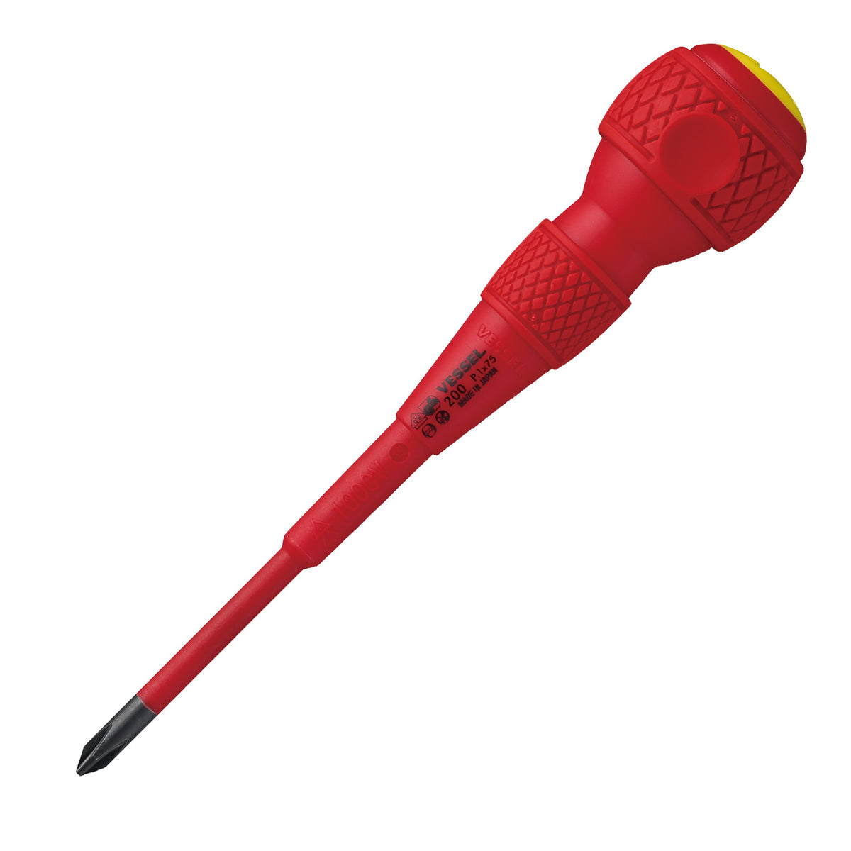 Vessel Ball-Grip Insulated Screwdriver No.200(Ph No.1 x 75)