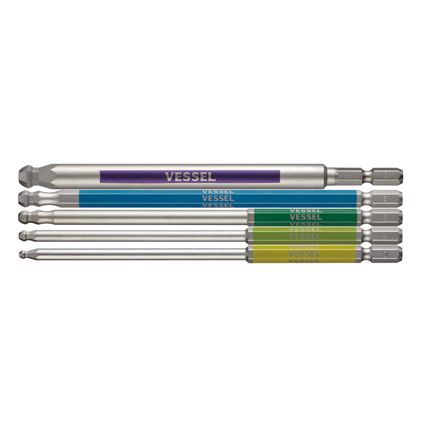Vessel Single End Ball Point GO-SAI Bit 5-Piece Set (Assorted) No.GS5P-36(Assorted 5PC Set) (for vessel usb screwdrivers)