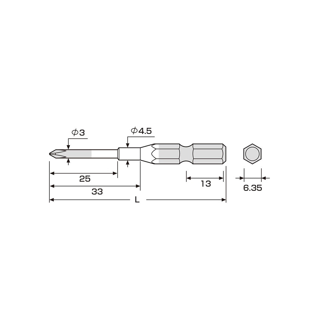 Anex Colour bits precision 5 pieces set 65mm ( For Vessel usb electric screwdrivers)