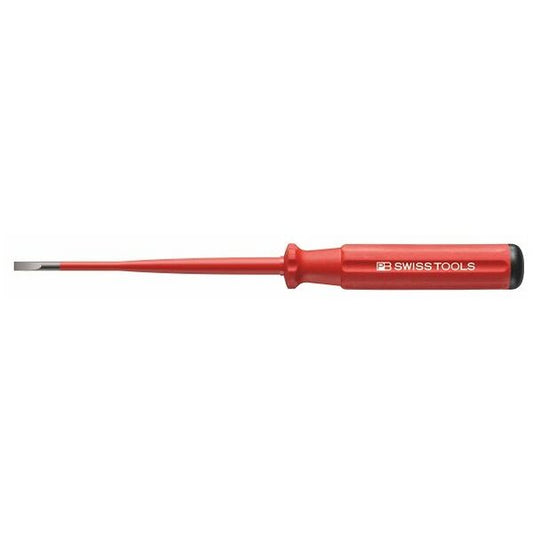 PB Swiss Slim electrician’s screwdriver for slot-head, Classic fully insulated, Blade 4mm.