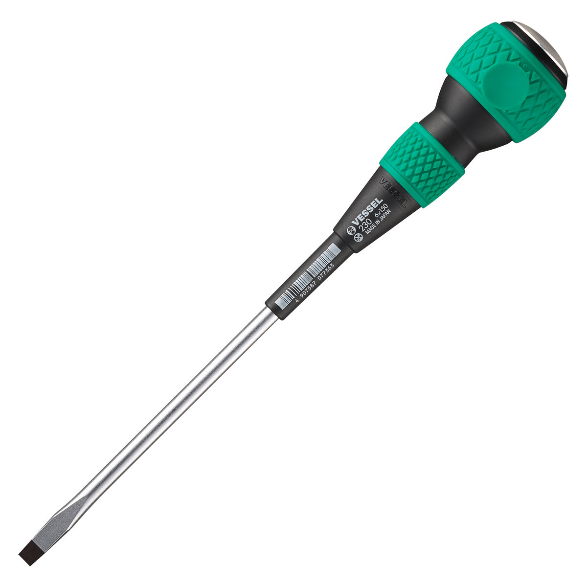 Vessel Ball-Grip Tang-Thru Screwdriver No.230(Slotted 6 x 150)