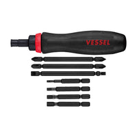 Vessel MEGADORA Bit-replaceable Ratchet Screwdriver (7-pc bit set) No.900RT-7P