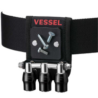 Vessel Quick Catcher Triple Holder with Magnet Plate No.QB-10MB Black