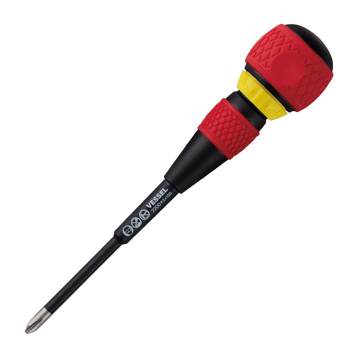 Vessel Ball Ratchet Screwdriver No.2200(Ph No.2 x 100)