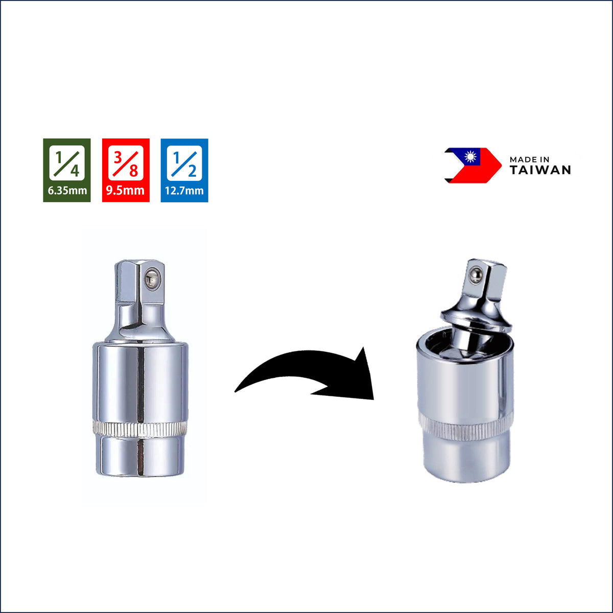 Utoku Tools 1/2 Inch Wobble Socket Adapter