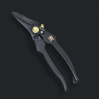 Fujiya Electrician Straight Scissors with Lock (Black and Gold) FM04-180NL-BG