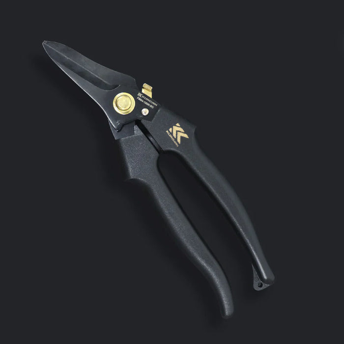 Fujiya Electrician Straight Scissors with Lock (Black and Gold) FM04-180NL-BG