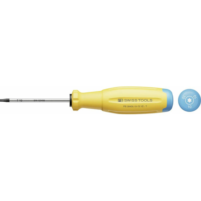 PB Swiss PB 38400.10-70 YE SwissGrip Evo Screwdriver for TX10