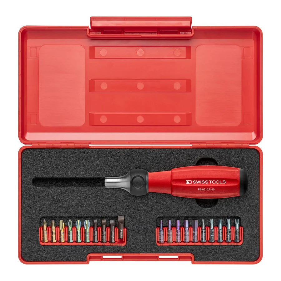 PB Swiss Tools Evo PB 8510.R-30 Set Twister - Bit Holder With Ratchet Set