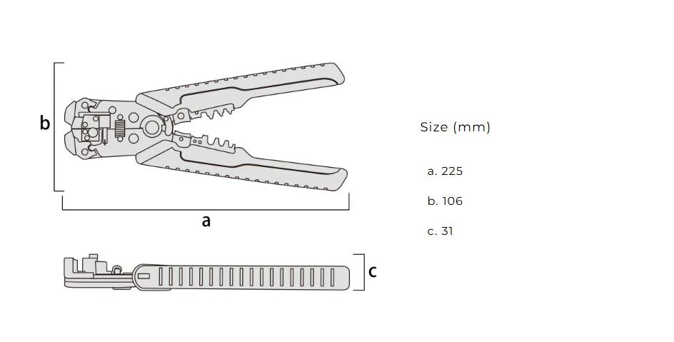 Fujiya Automatic Wire Stripper (PP717A-220-BG, KUROKIN)