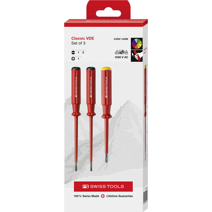 PB Swiss Tools 5550 Classic VDE Screwdriver Set – Slotted & Phillips