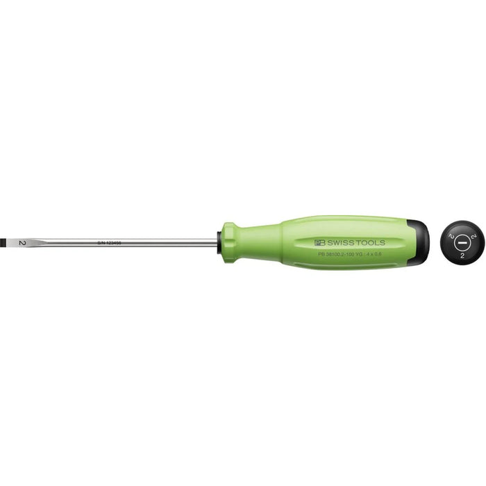 PB Swiss PB 38100.2-100 YG SwissGrip Evo Slotted screwdriver 4 x 0.6