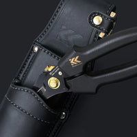 Fujiya Electrician Straight Scissors with Lock (Black and Gold) FM04-180NL-BG