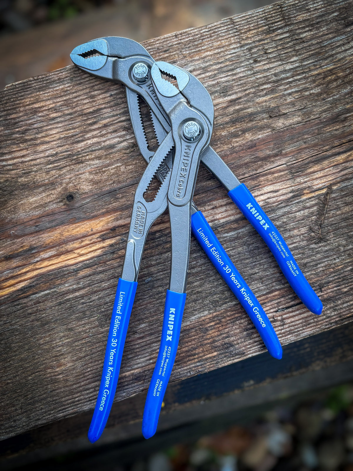 Knipex Limited Edition 250mm Cobra Pliers - Greece 30 Year Anniversary Edition