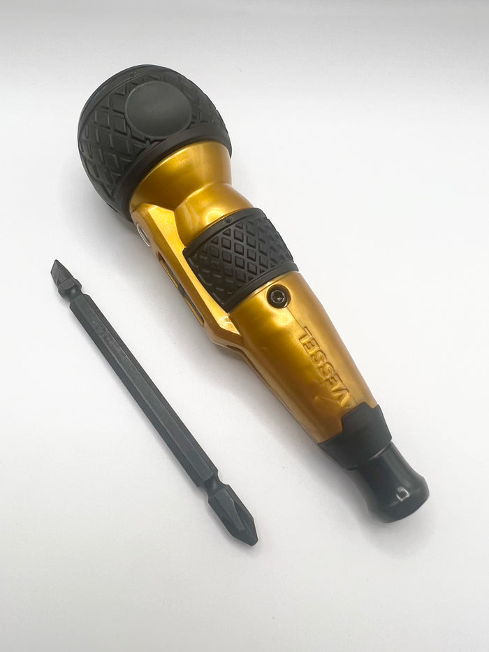 VESSEL 220USB-P1 Electric Ball Grip Screwdriver Plus Premium 3 speed model limited edition gold