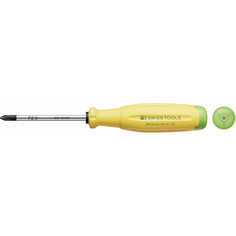 PB Swiss PB 38192.0-60 YE SwissGrip Evo screwdriver for PZ screws - PZ0