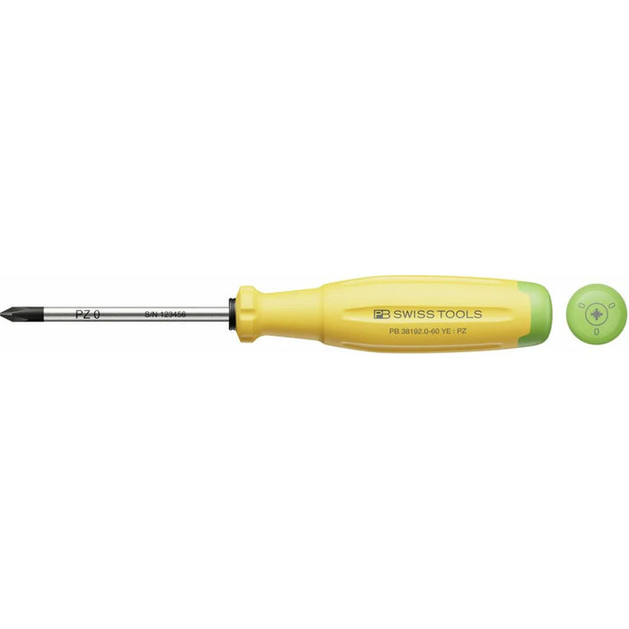PB Swiss PB 38192.0-60 YE SwissGrip Evo screwdriver for PZ screws - PZ0