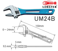 Lobster Hybrid Adjustable Wrench, Skeleton (Blue) UM24