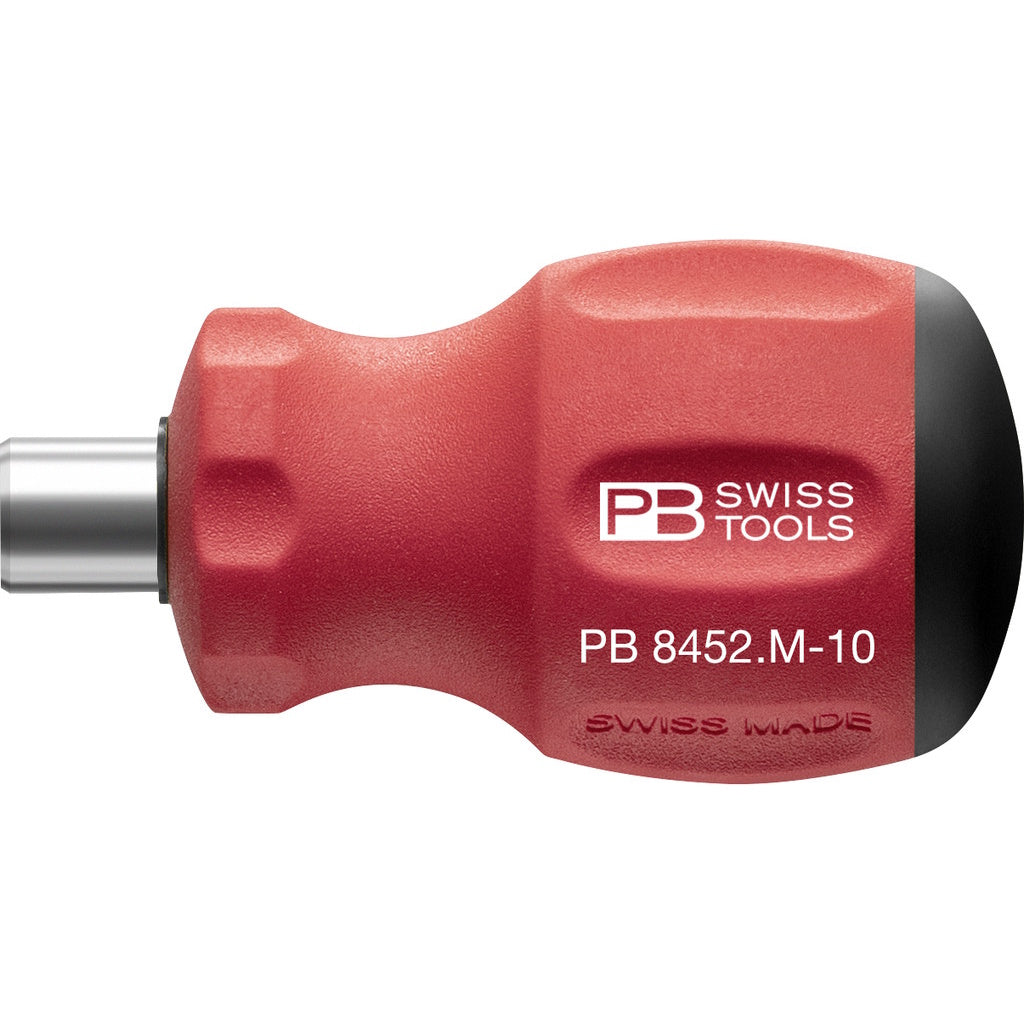 PB Swiss Tools  8452.M-10
Stubby handle with magnetic bitholder for 1/4" bits