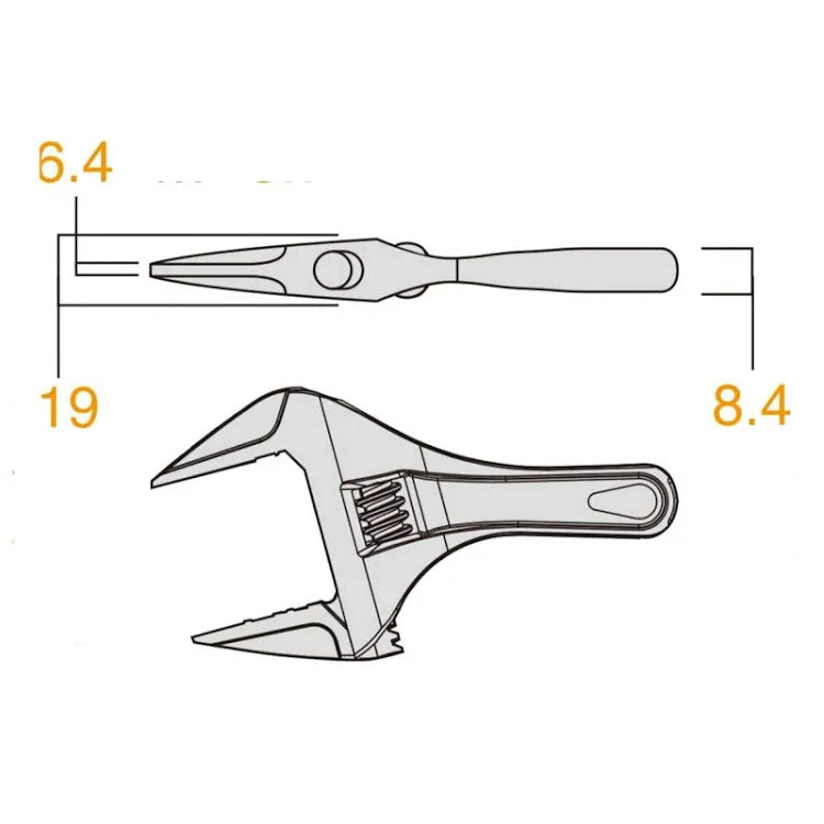 Fujiya FLS-53-BG Adjustable wrench Short Type