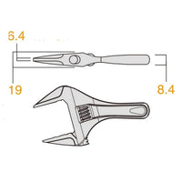 Fujiya FLS-53-BG Adjustable wrench Short Type