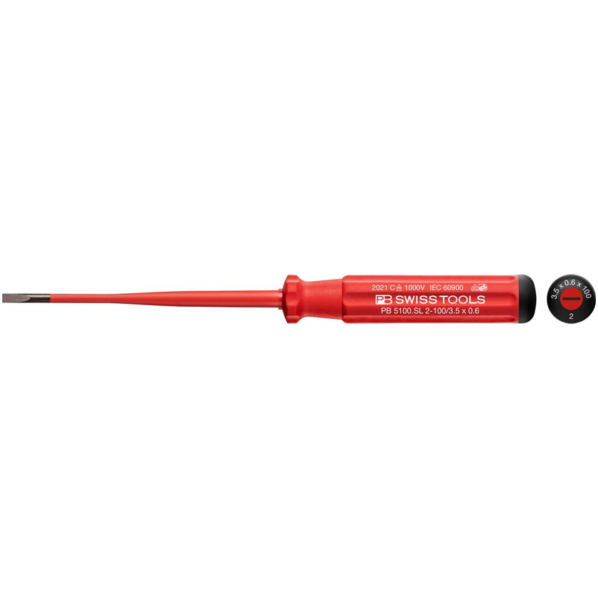 PB Swiss 5100.SL Classic VDE Slim Screwdriver Slotted 3.5x100mm