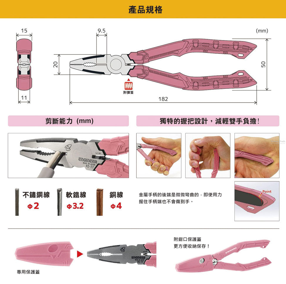 ENGINEER Screw Removal Pliers GTV PZ-77P Pink