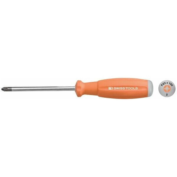 PB Swiss Screwdriver for Pozidriv, with 2-component SwissGrip handle 2