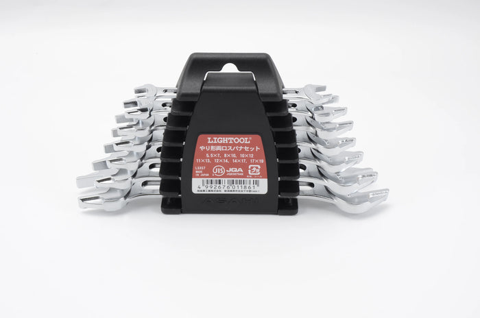 LSXS7 LIGHTOOL 7 Pcs Double Open End Spanner Set 5.5×7-17×19 MM